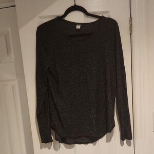 Old Navy Heathered Charcoal Crew Neck Top
